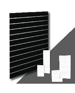 Rillepanel, Sort. 10 cm. Inkl. lister. Standard. Velg størrelse og farge på lister.