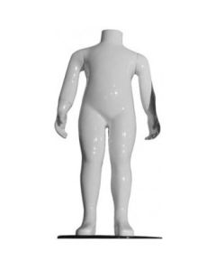 Family Barnmannekeng. Hvit high gloss. 2-4 år. H 73 cm. Rund glass fotplate