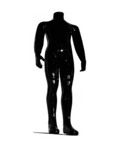 Family Barnmannekeng. Sort high gloss. 4-6 år. H 90 cm. Rund glass fotplate
