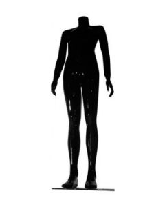 Family Barnmannekeng. Sort high gloss. 12-14 år. H 140 cm. Rund glass fotplate
