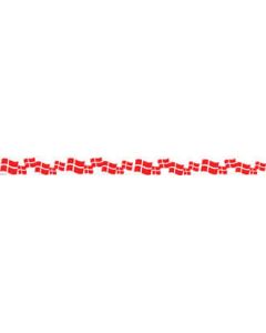 Vinduesstreamer m/  Dannebrog - 8,5 x 120 cm, selvklebende bagside