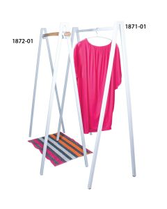 Hengerstativ, v-formet, hvit, B100 x D50 x H142 cm